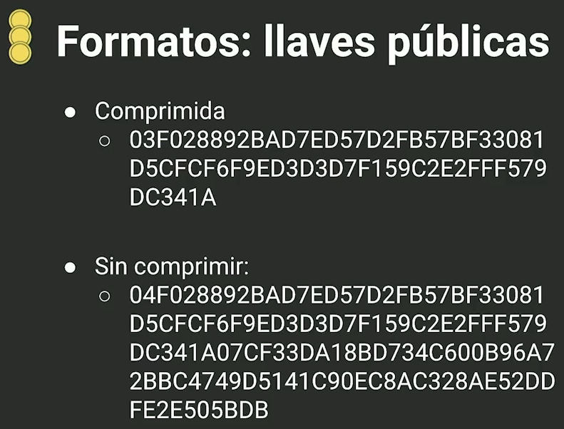 Formato de llaves públicas